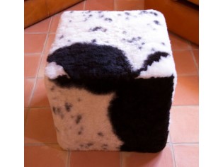 Pouf Coussin Cube Noir et Blanc