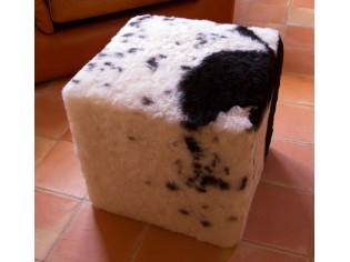 Pouf Coussin Cube Noir et Blanc