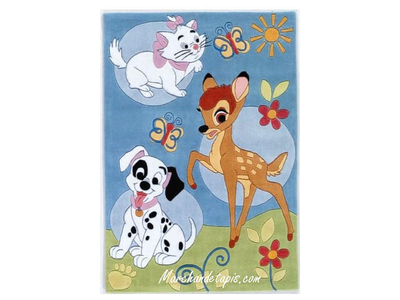 Tapis enfant Disney : Bambi, Dalmatien & Aristochat. Il est magique