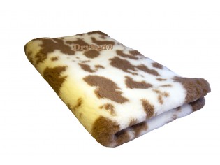 Tapis chien Drybed® antidérapant VACHE MARRON ET CRÈME