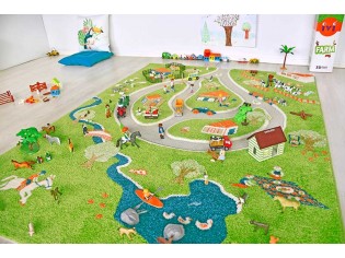 Tapis chambre enfant route folie (3 tailles) tapis enfant décoration  chambre enfant - Ciel & terre
