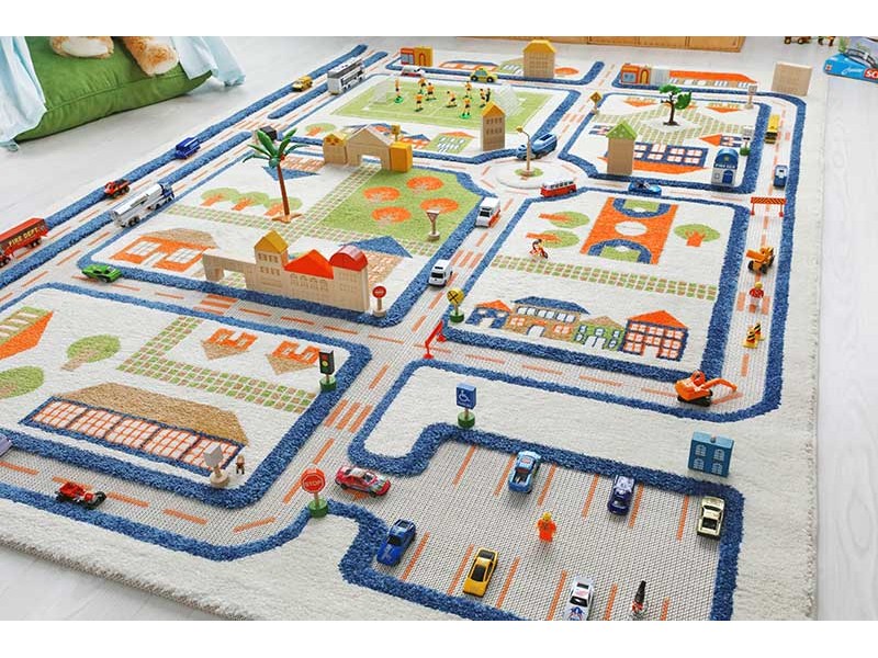 Tapis enfant Maisons jumelées - IVI - Tapis enfant 3D, véritable espace de  jeu